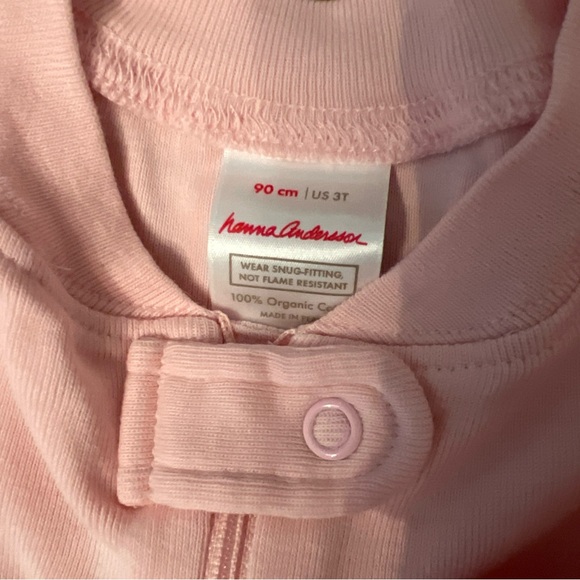 Lot of 2 Girls Hanna Andersson pajamas size 90 cm/3T pink/peach - Picture 2 of 3